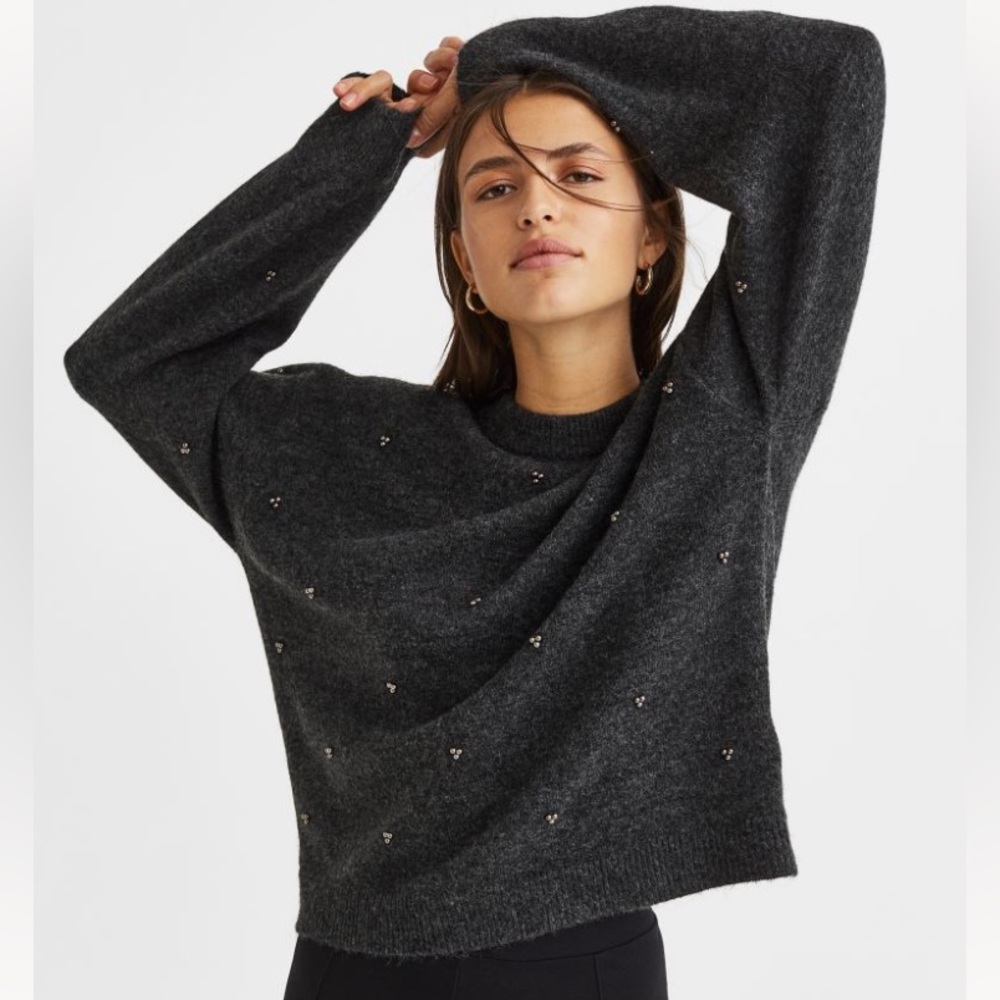 H&M Beaded Sweater